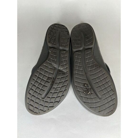 Oofos Sandals Flip Flops Women Size 9 Gray Rubber Comfort - Picture 12 of 14